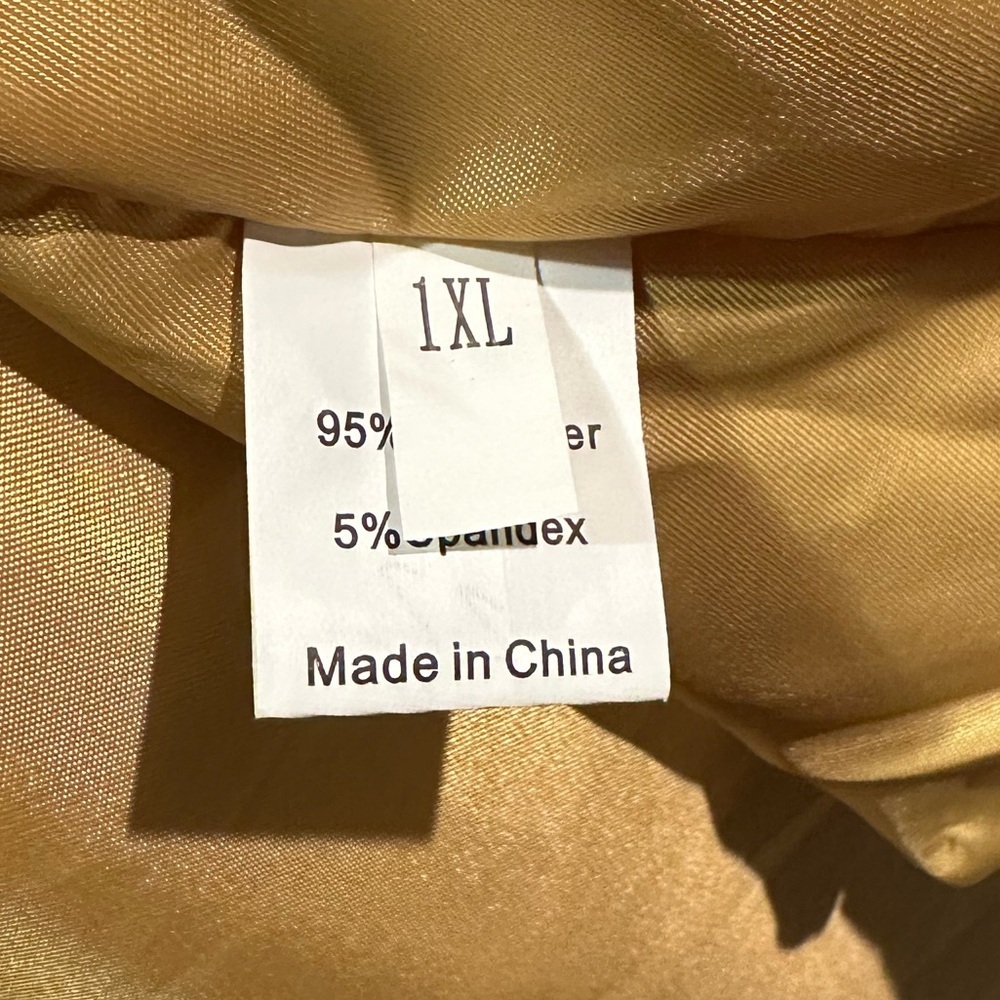 Pale Yellow Pea Coat Sz 1X - Picture 6 of 8
